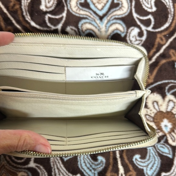 Coach Beige Zip-Around Wallet - Picture 3 of 16